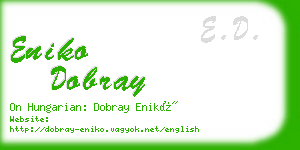 eniko dobray business card